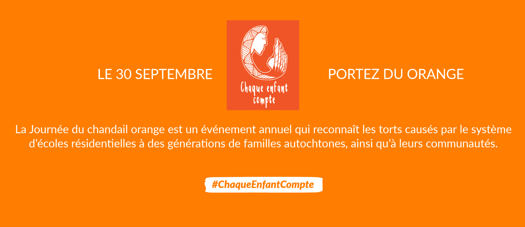French Orange Shirt Day Bannière de Collecte de fournitures scolaires
