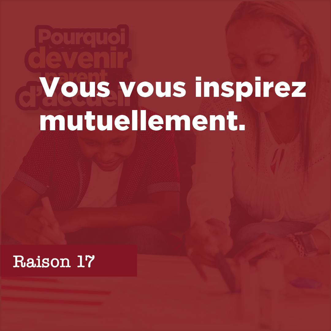 Vous vous inspirez mutuellement.